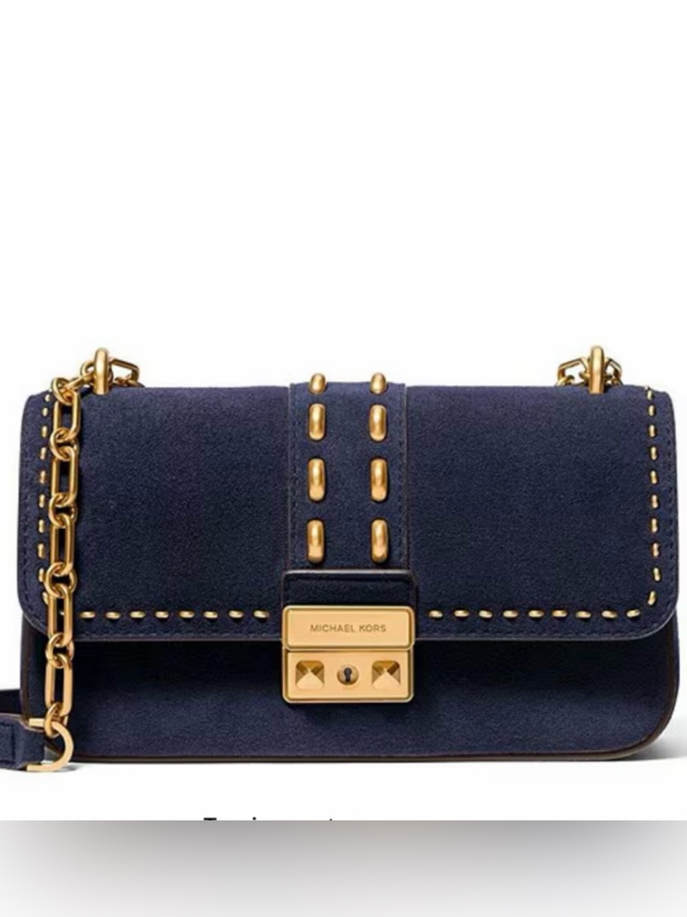 💙💙NWT MICHAEL KORS NAVY SUEDE TRIBECA SHOULDER BAG!💙💙